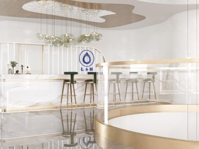 现代酒店前台3D模型下载